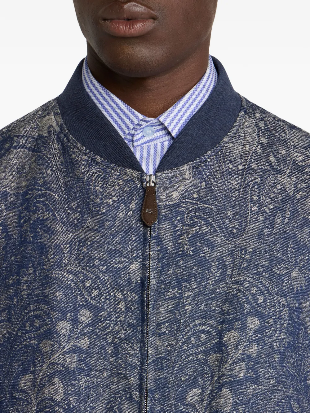 ETRO Bomberjack met paisley-jacquard Blauw
