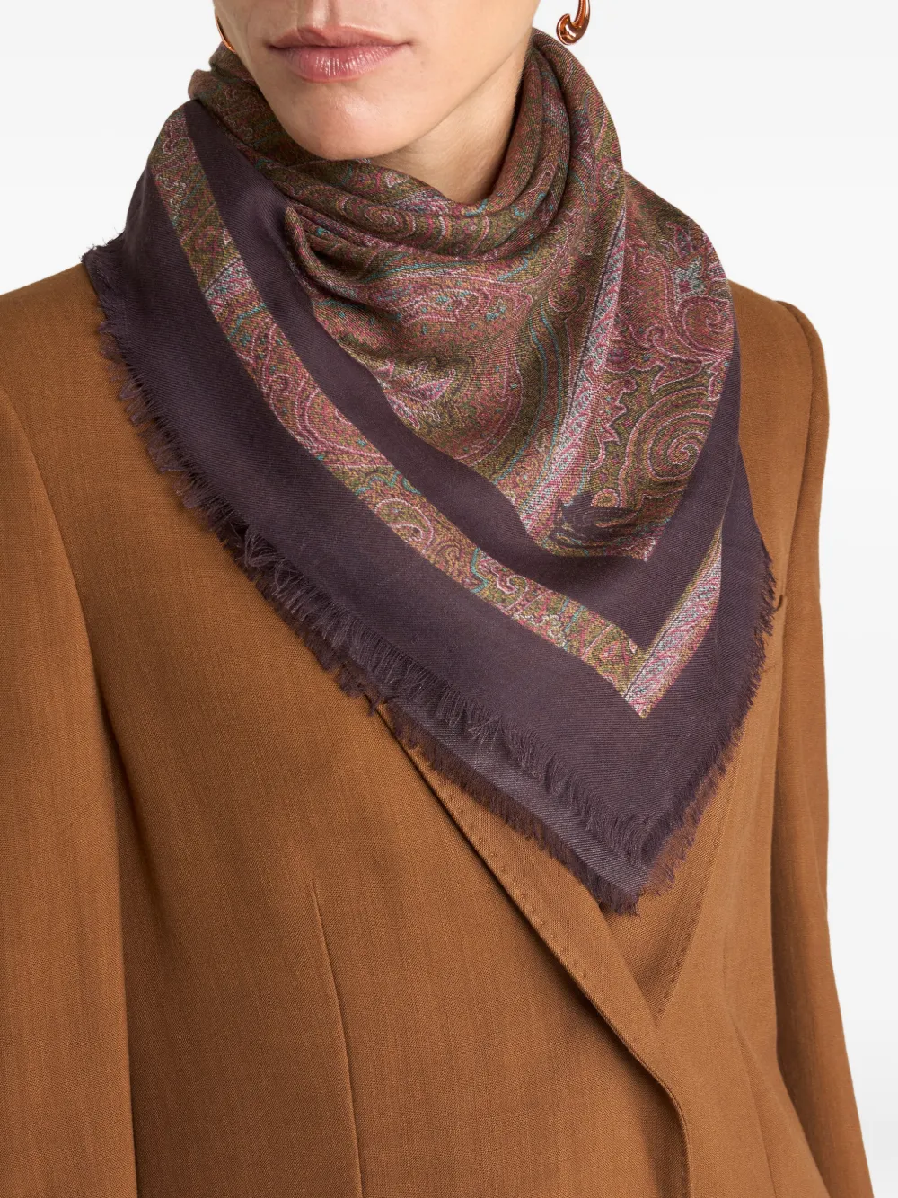 Etro Cashmere-blend Scarf In Black