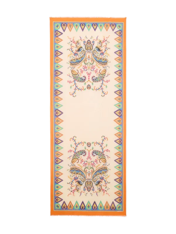 ETRO フローラル ペイズリー ジャカード スカーフ | ニュートラル