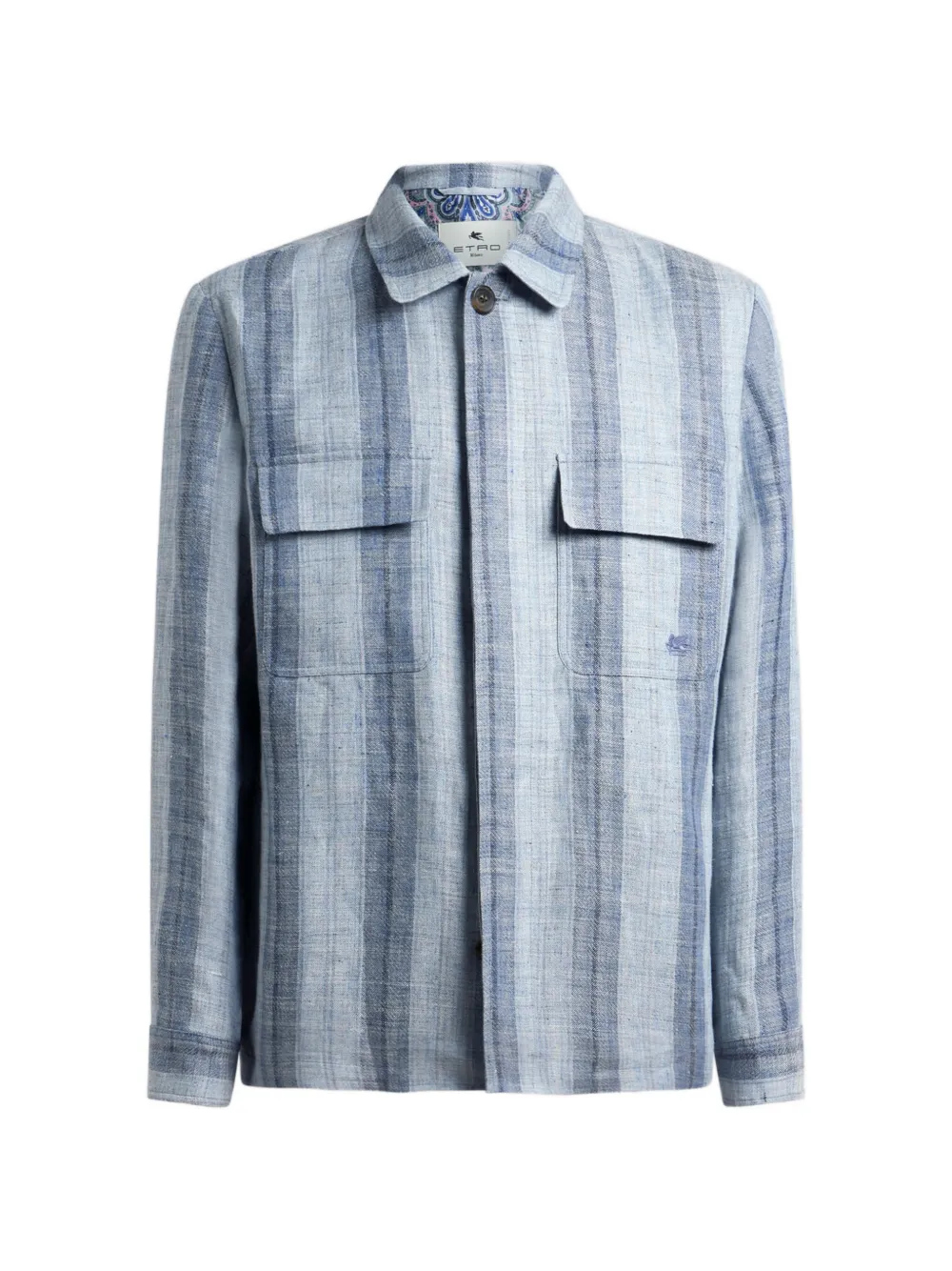 ETRO striped overshirt - Blu