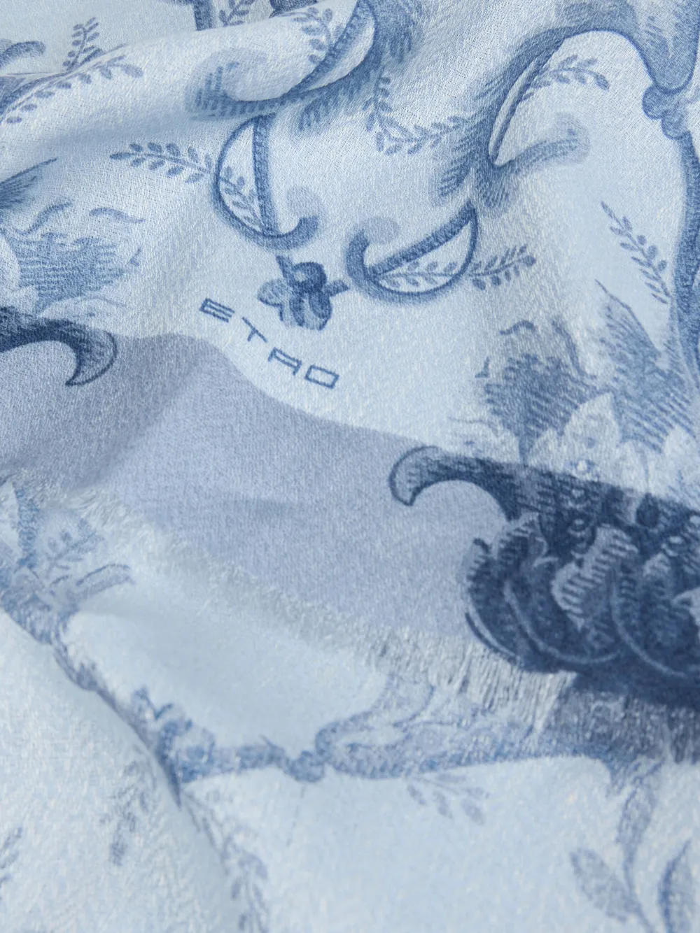 ETRO floral-print scarf - Blauw