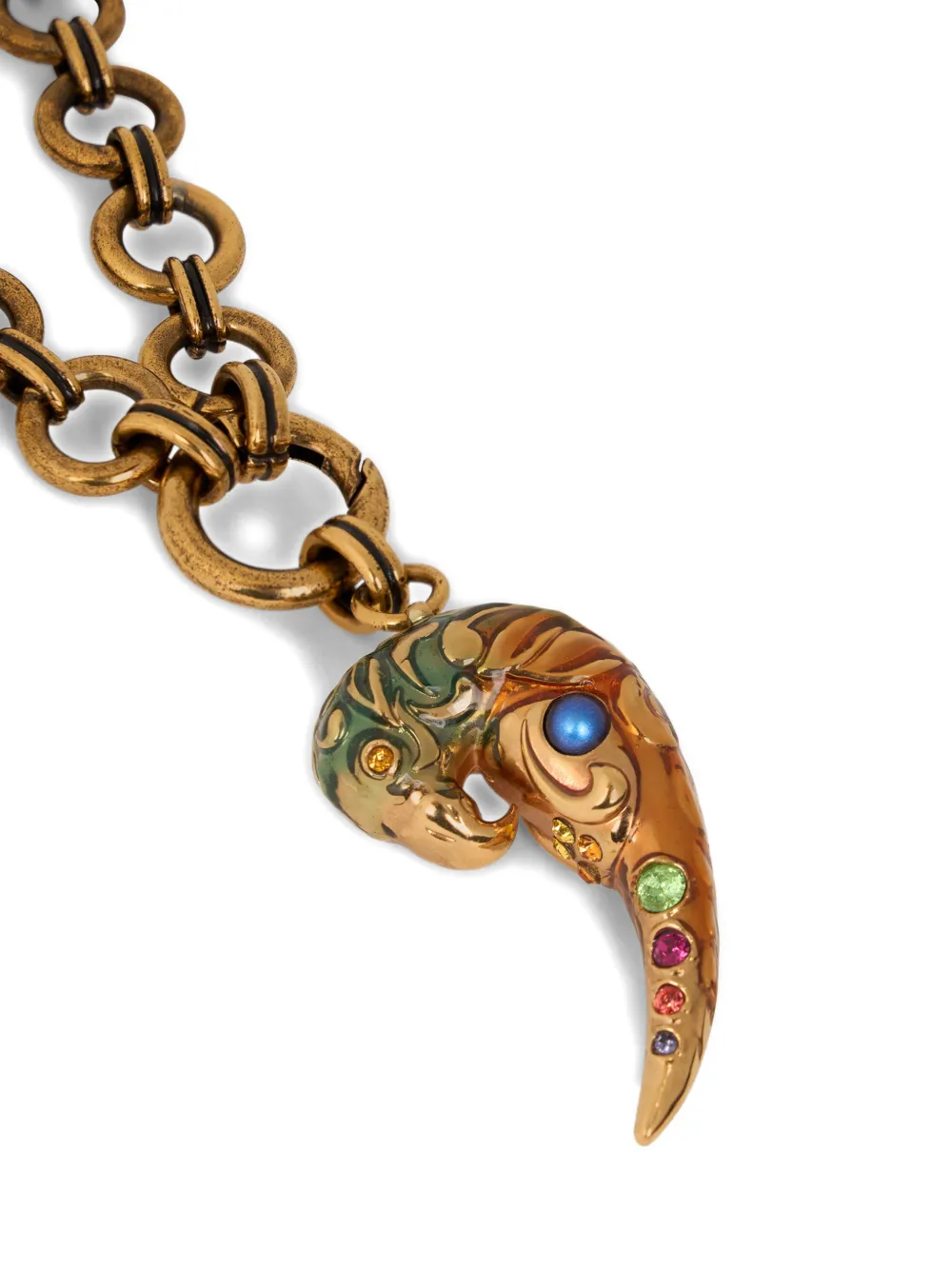 ETRO paisley-parrot crystal necklace - Goud
