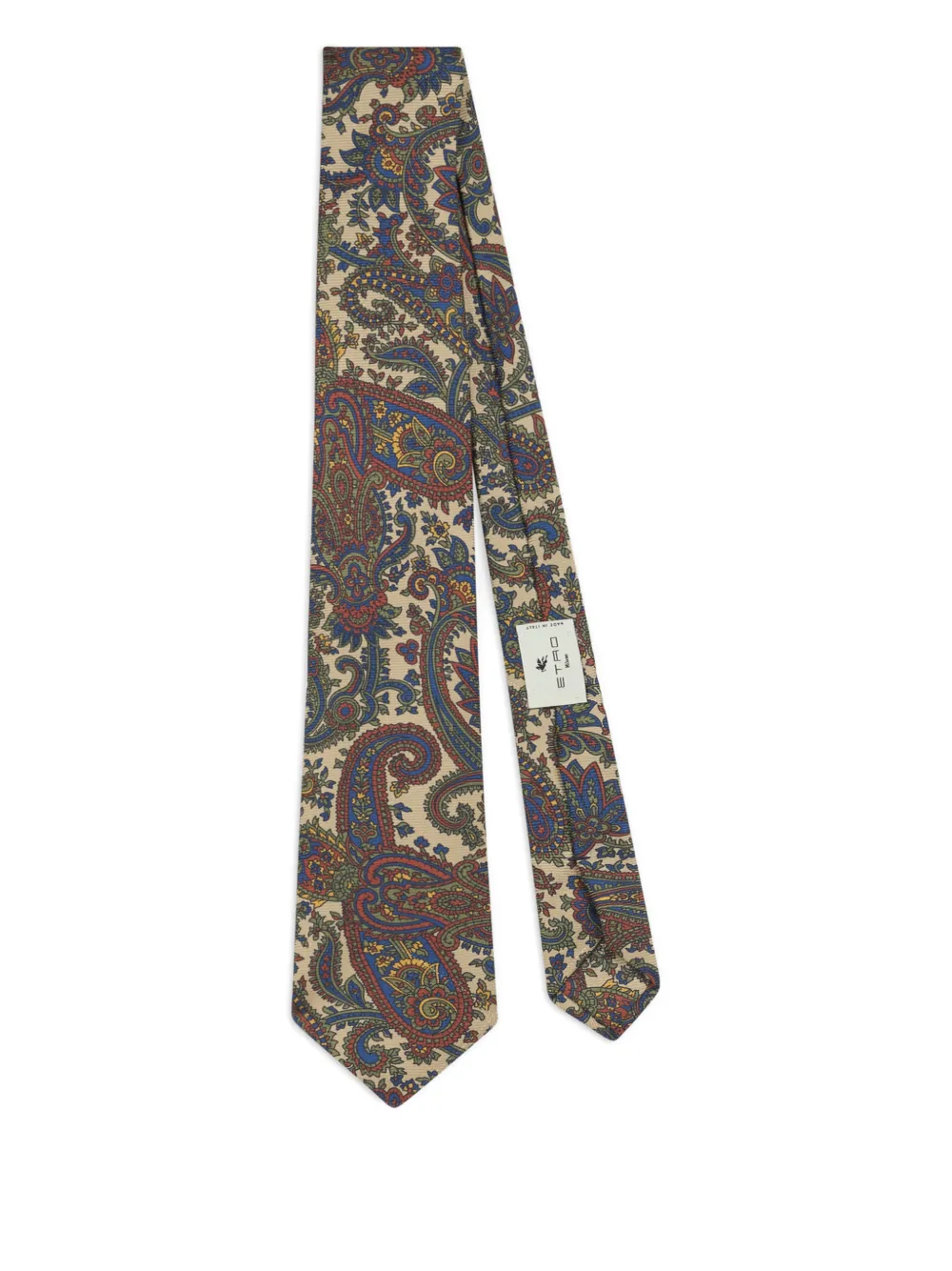 ETRO floral paisley silk tie - Toni neutri