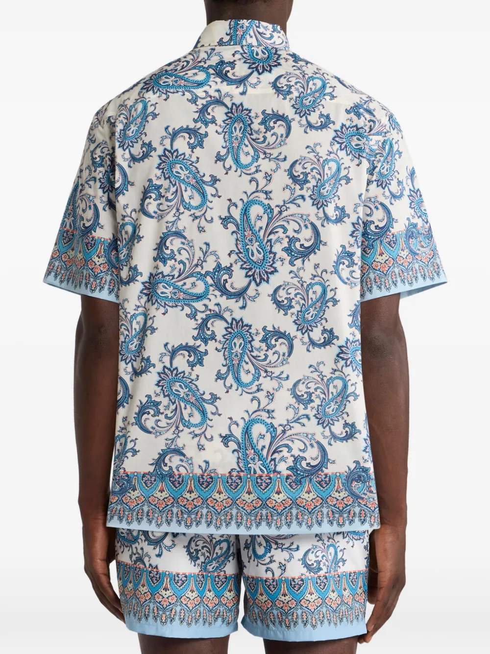 ETRO Katoenen overhemd met paisley-bloemenprint Beige