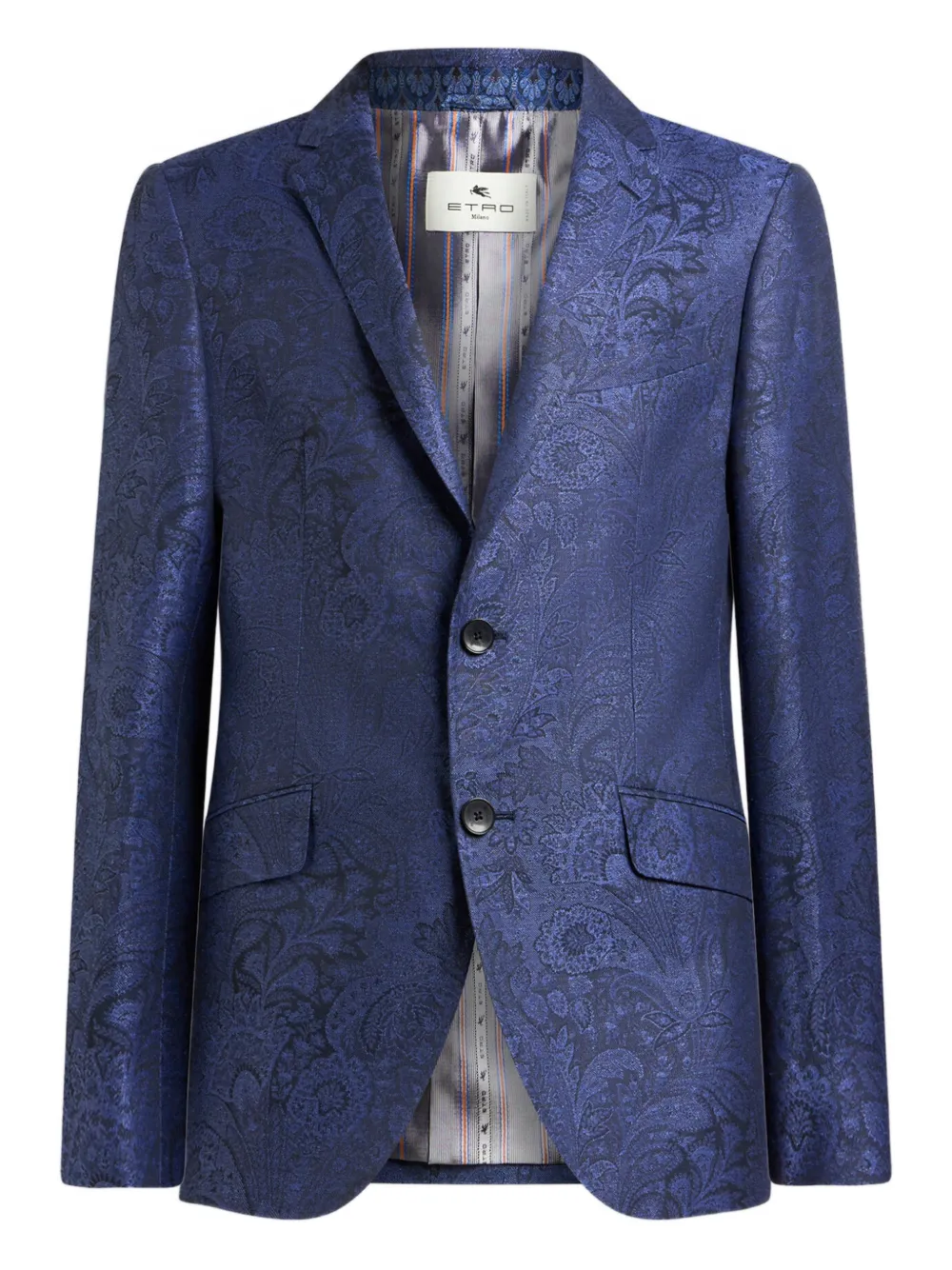ETRO single-breasted paisley blazer - Blue