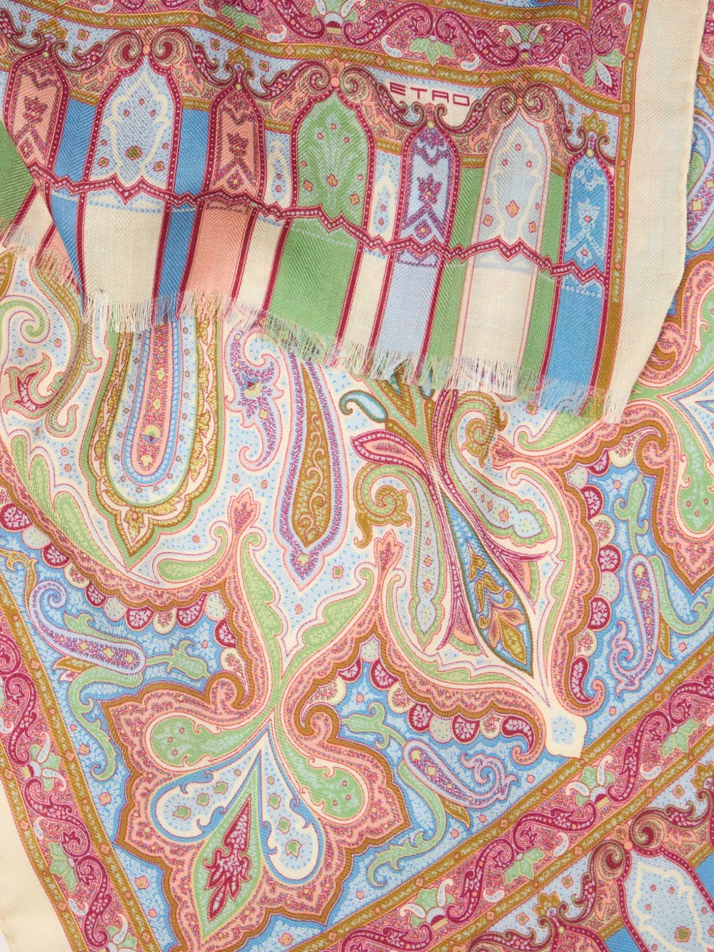 ETRO Sjaal met paisley-print Beige