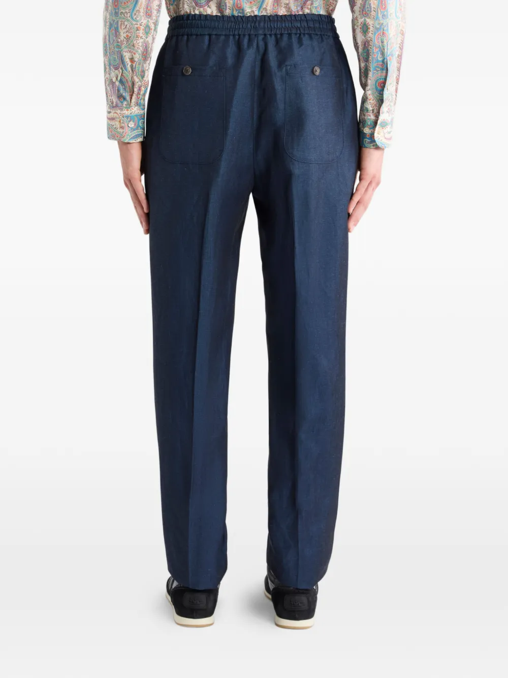 ETRO Broek met trekkoordtaille Blauw