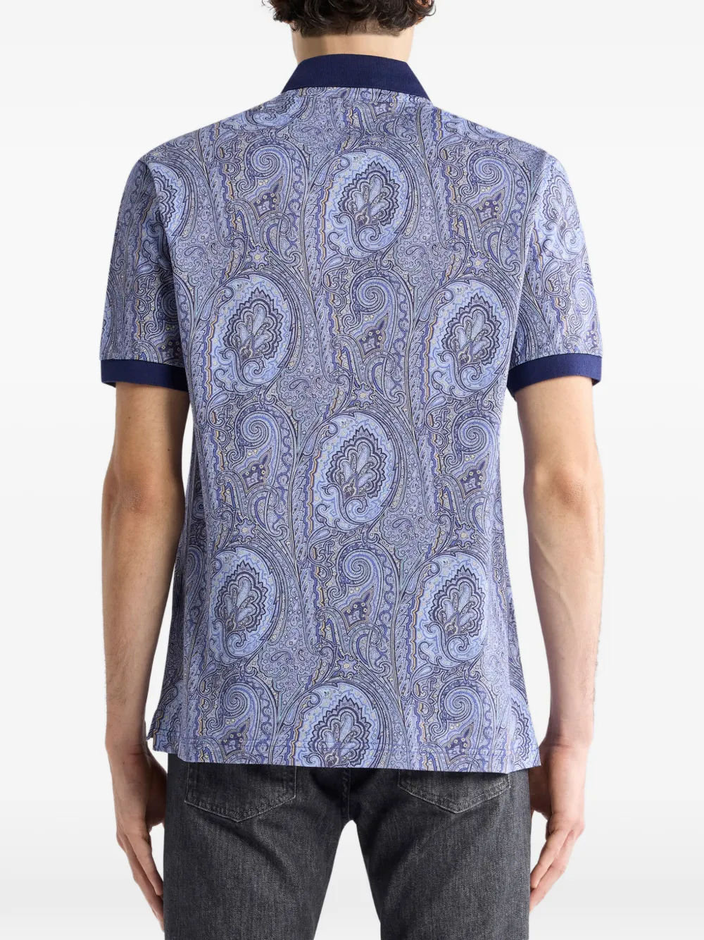 ETRO Piqué poloshirt Blauw