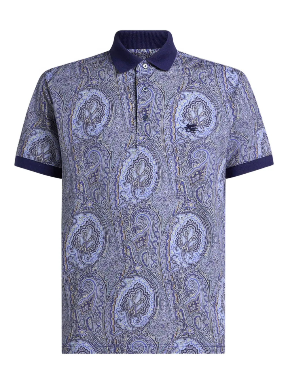 ETRO piqué polo shirt - Blu