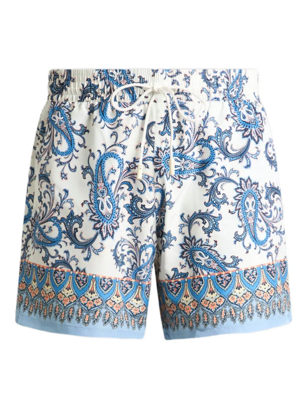 ETRO Leafy Paisley Print Swim Shorts - Bianco