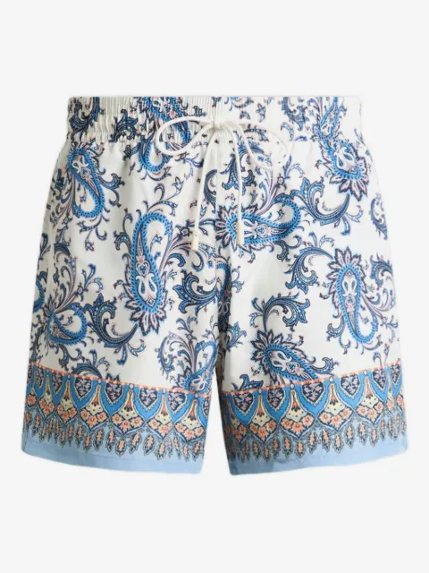 ETRO swim shorts with placed leafy Paisley print