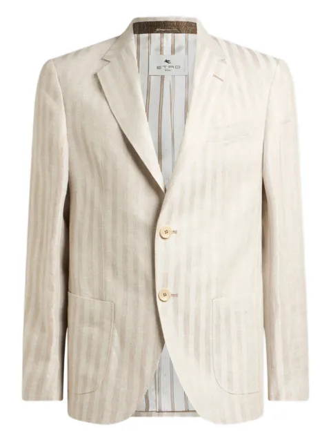 ETRO striped single-breasted jacket