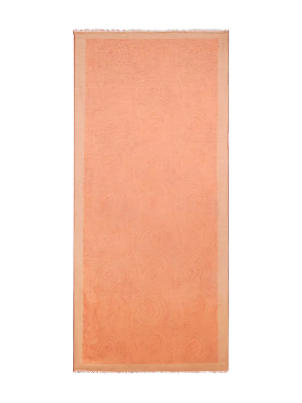 ETRO paisley motif linen-blend scarf - Arancione