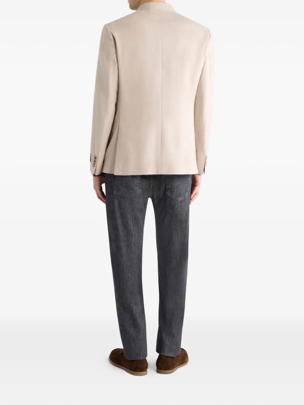 ETRO Blazer met enkele rij knopen Beige