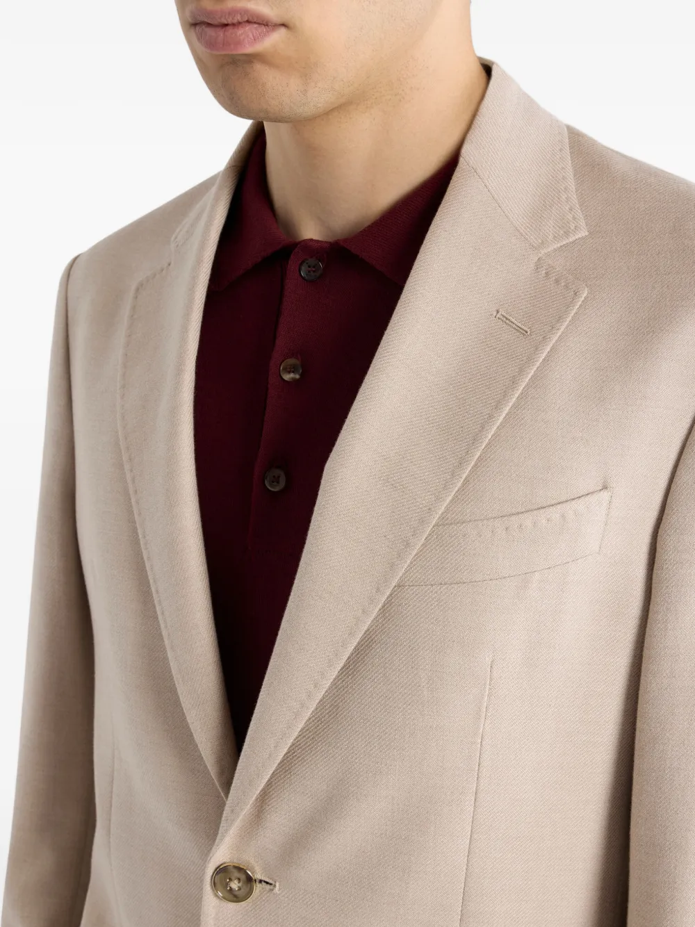 ETRO Blazer met enkele rij knopen Beige