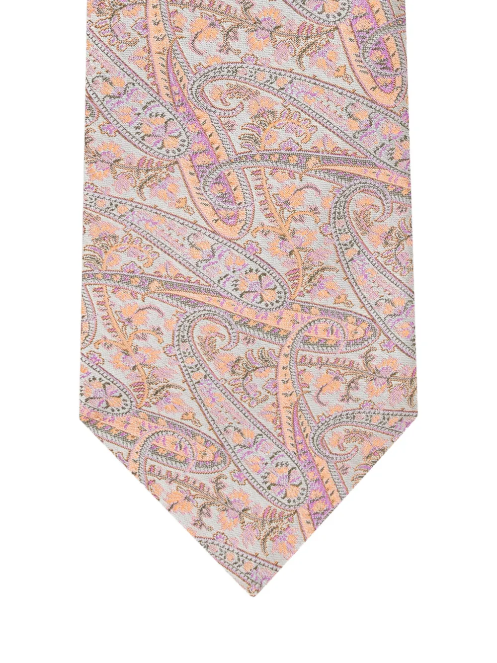 ETRO jacquard floral paisley tie - Beige