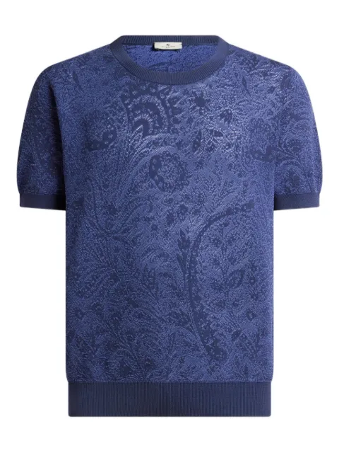 ETRO floral paisley knit t-shirt