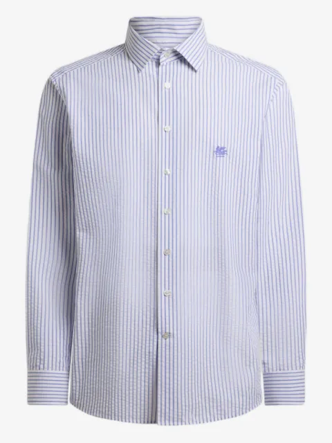 ETRO striped cotton seersucker shirt