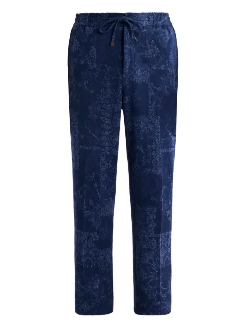 ETRO jacquard floral trousers