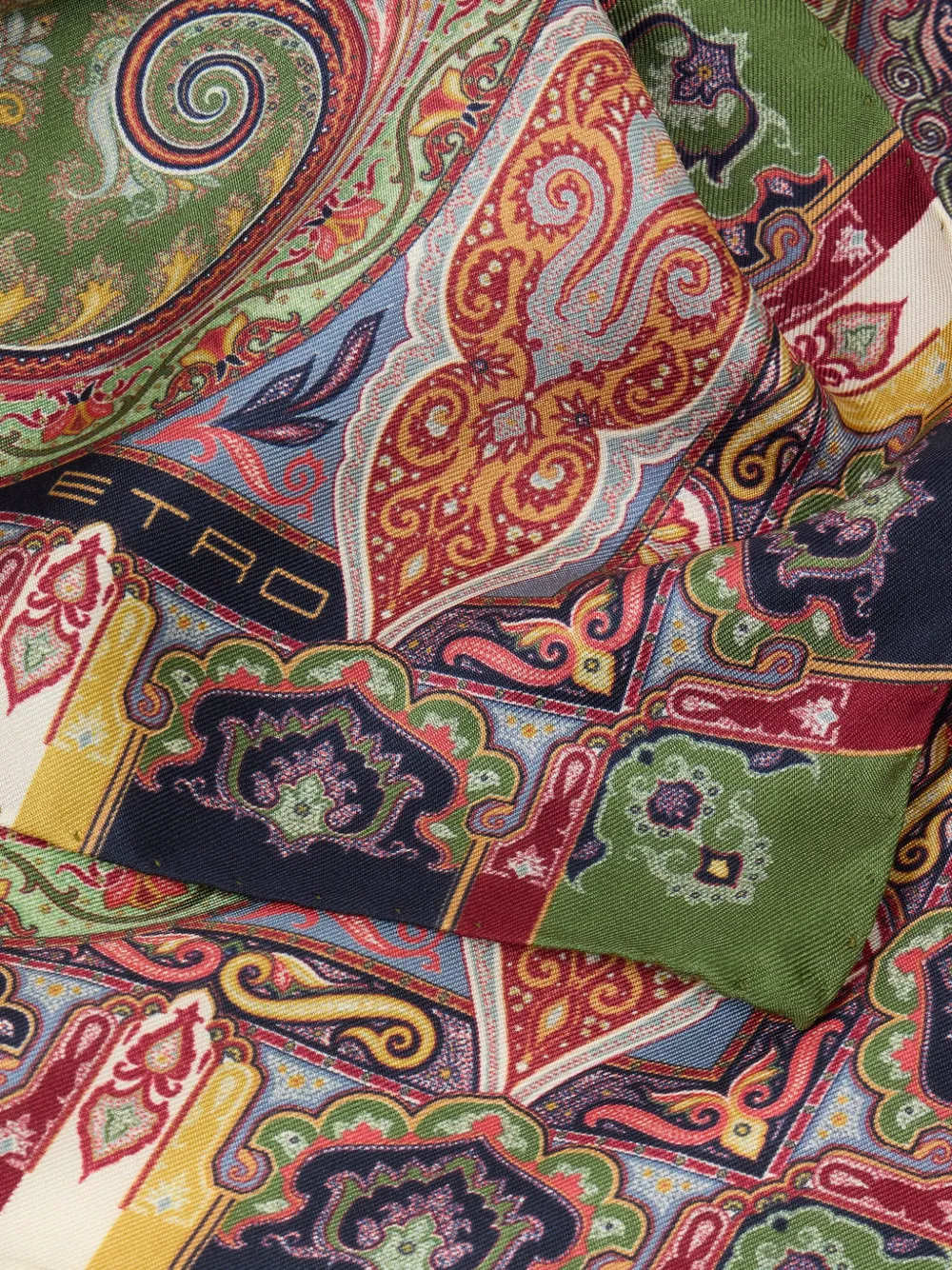 ETRO floral paisley silk pocket square - Beige