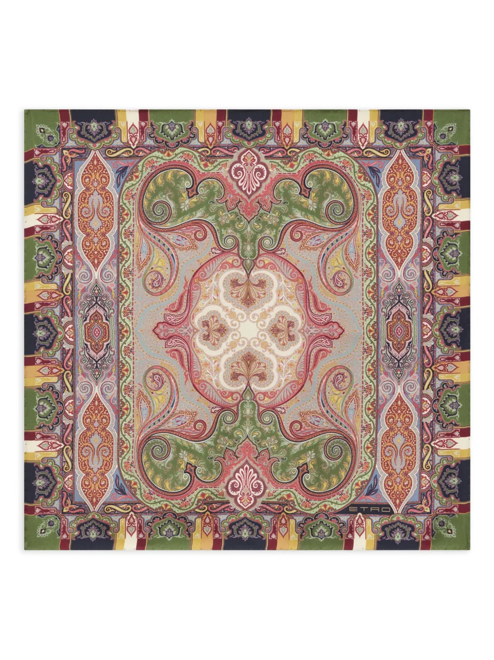 ETRO floral paisley silk pocket square - Toni neutri