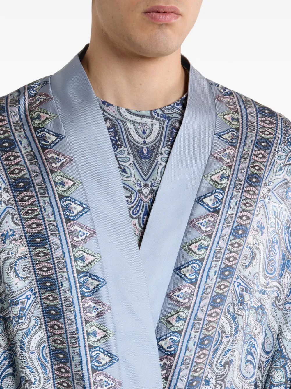 ETRO Badjas met paisley-print Blauw