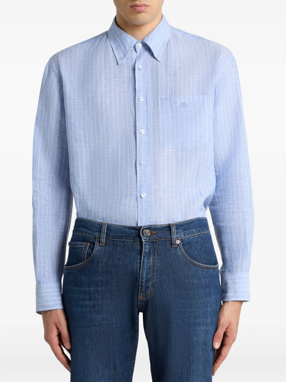 ETRO Gestreept overhemd Blauw