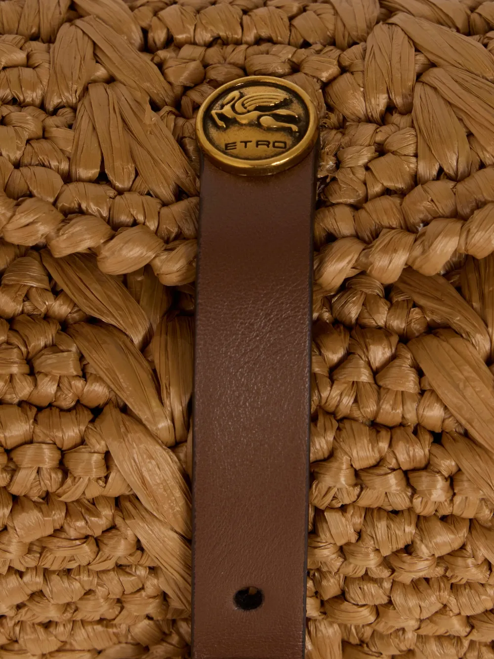 ETRO Kleine Pony gehaakte tas Beige