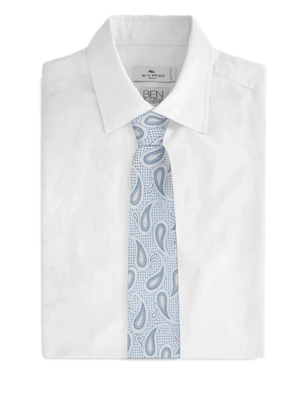 ETRO polka-dot paisley jacquard tie Wit