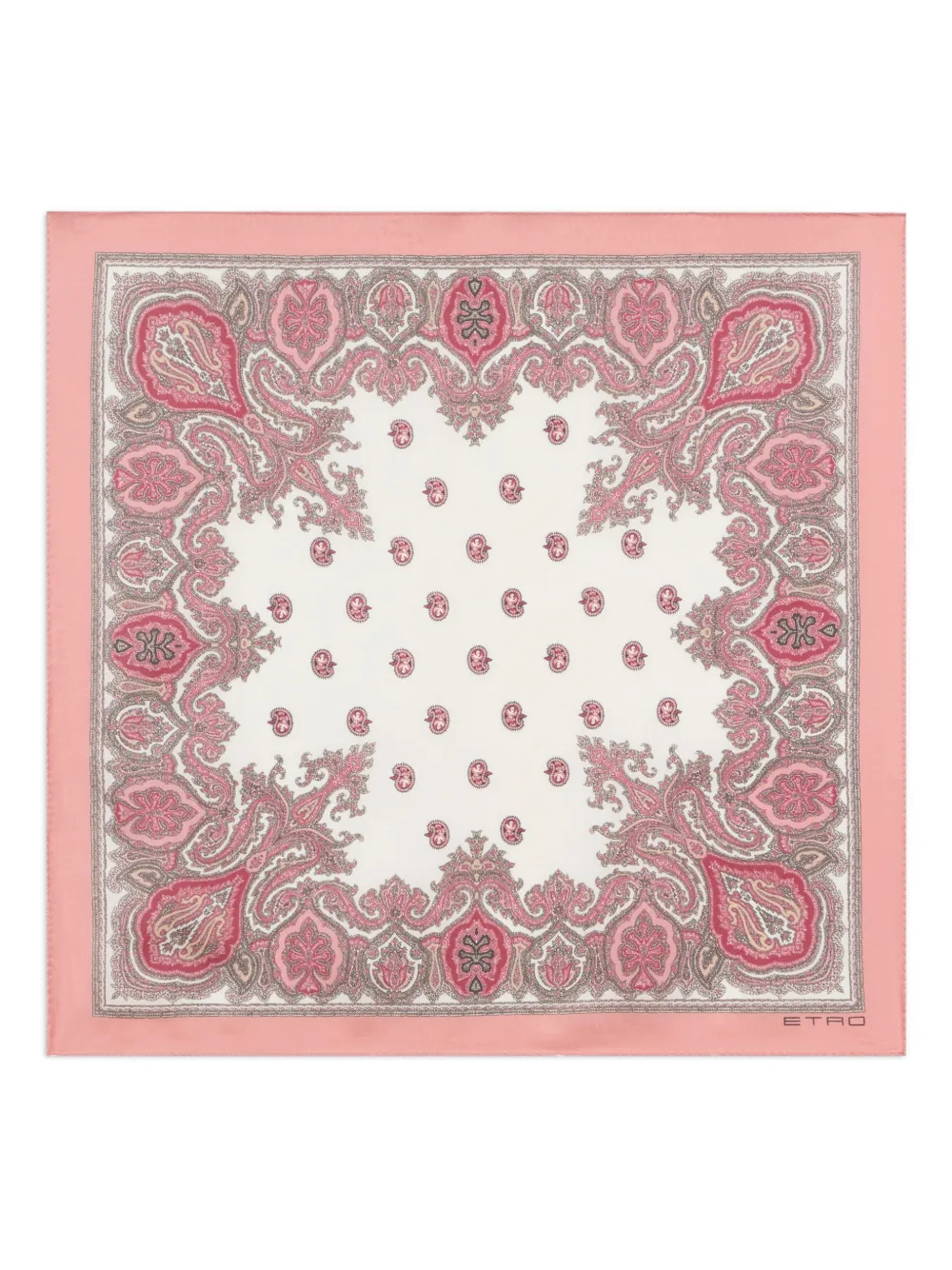 ETRO paisley silk pocket square - Rosa
