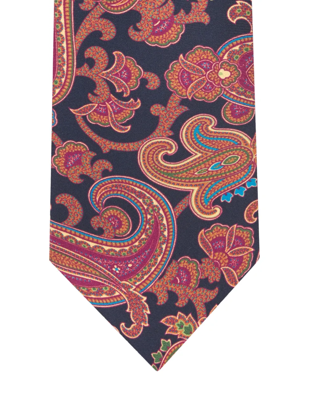 ETRO paisley motif silk tie - Blauw