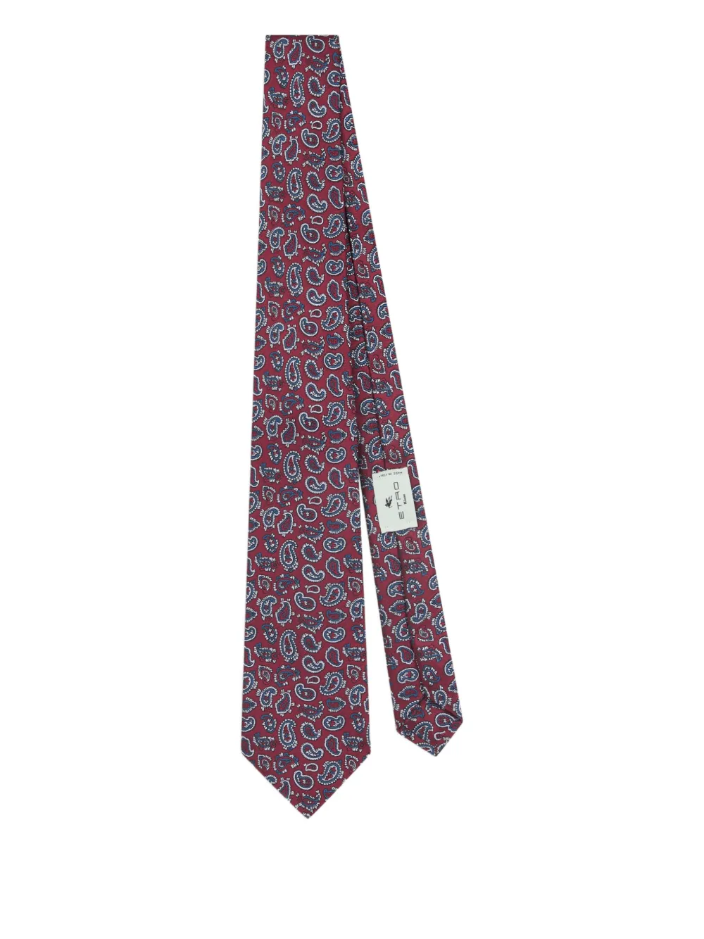 ETRO jacquard paisley silk tie - Rosso