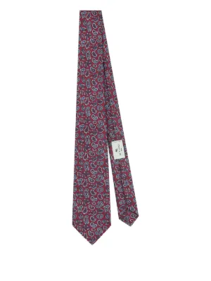 ETRO ペイズリーストライプ シルクネクタイ | パープル | FARFETCH JP