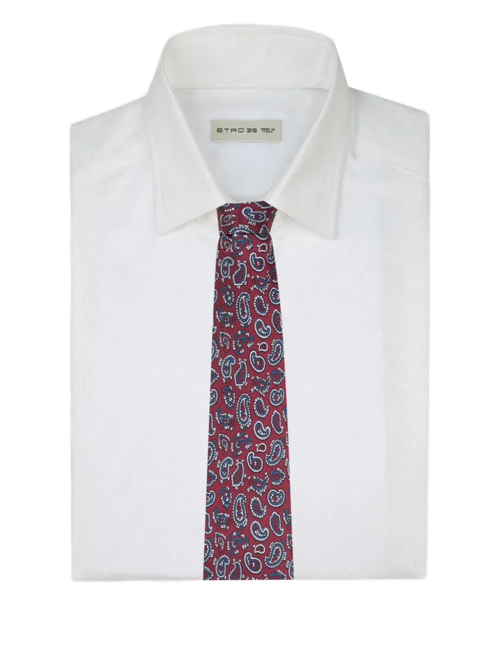 ETRO jacquard paisley silk tie - Rood