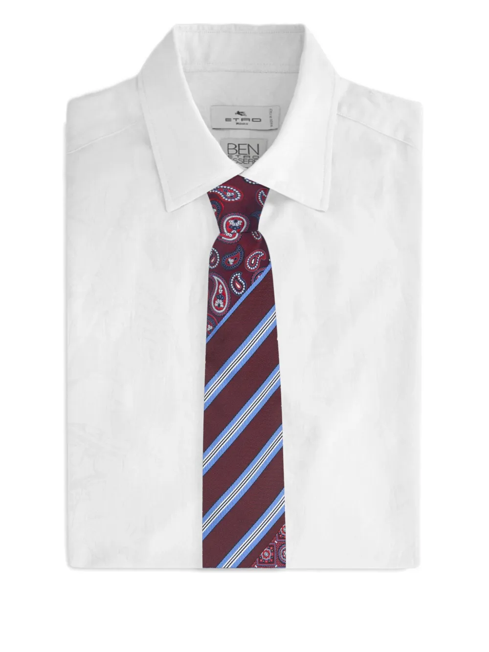 Etro Jacquard Patchwork Design Tie In Multi