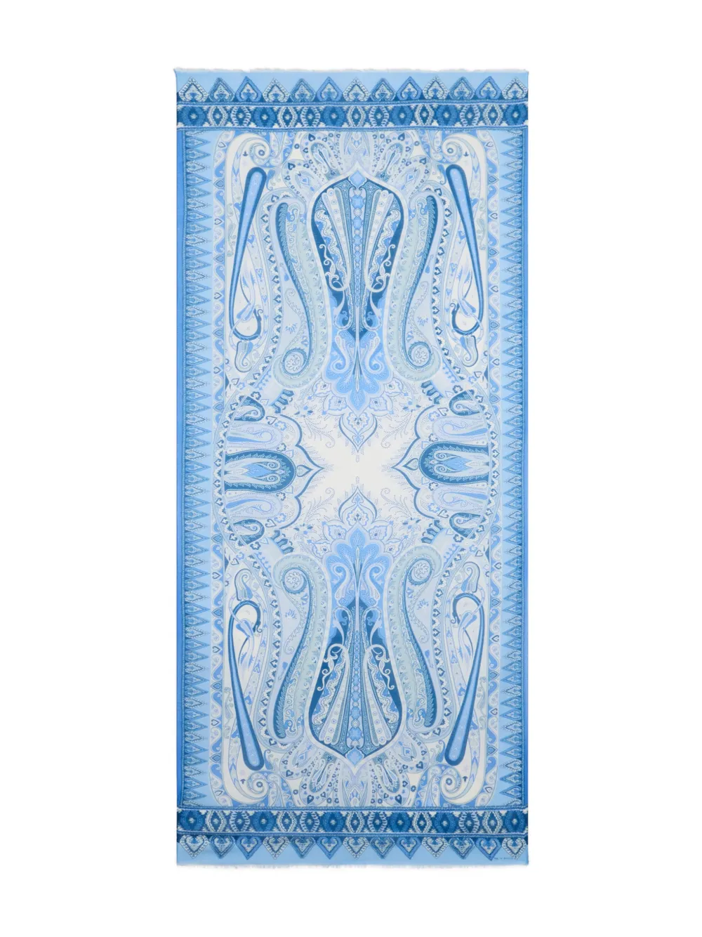 ETRO floral paisley scarf - Blu