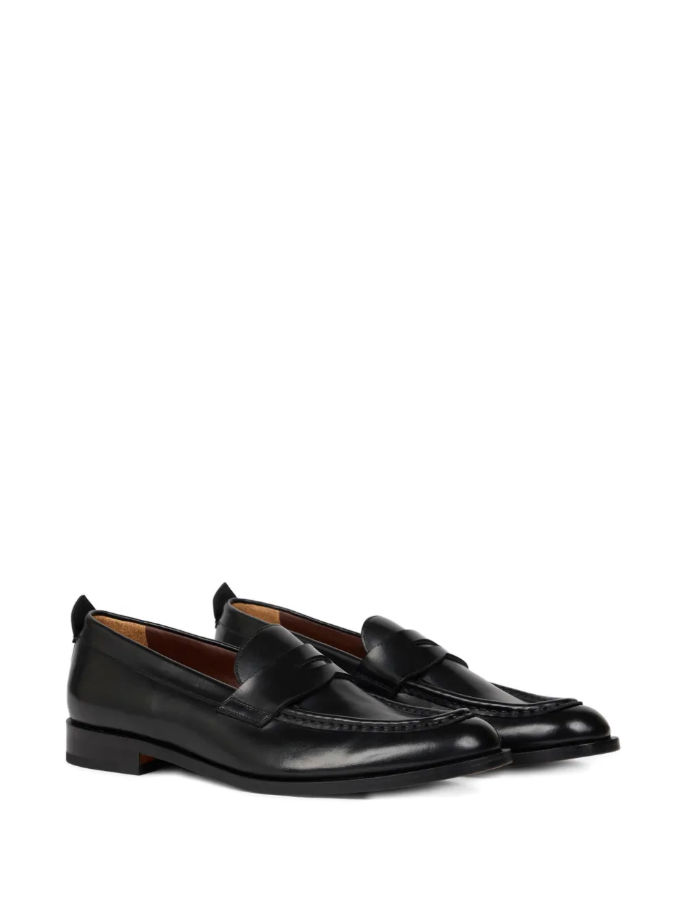 ETRO penny leather loafers - Zwart