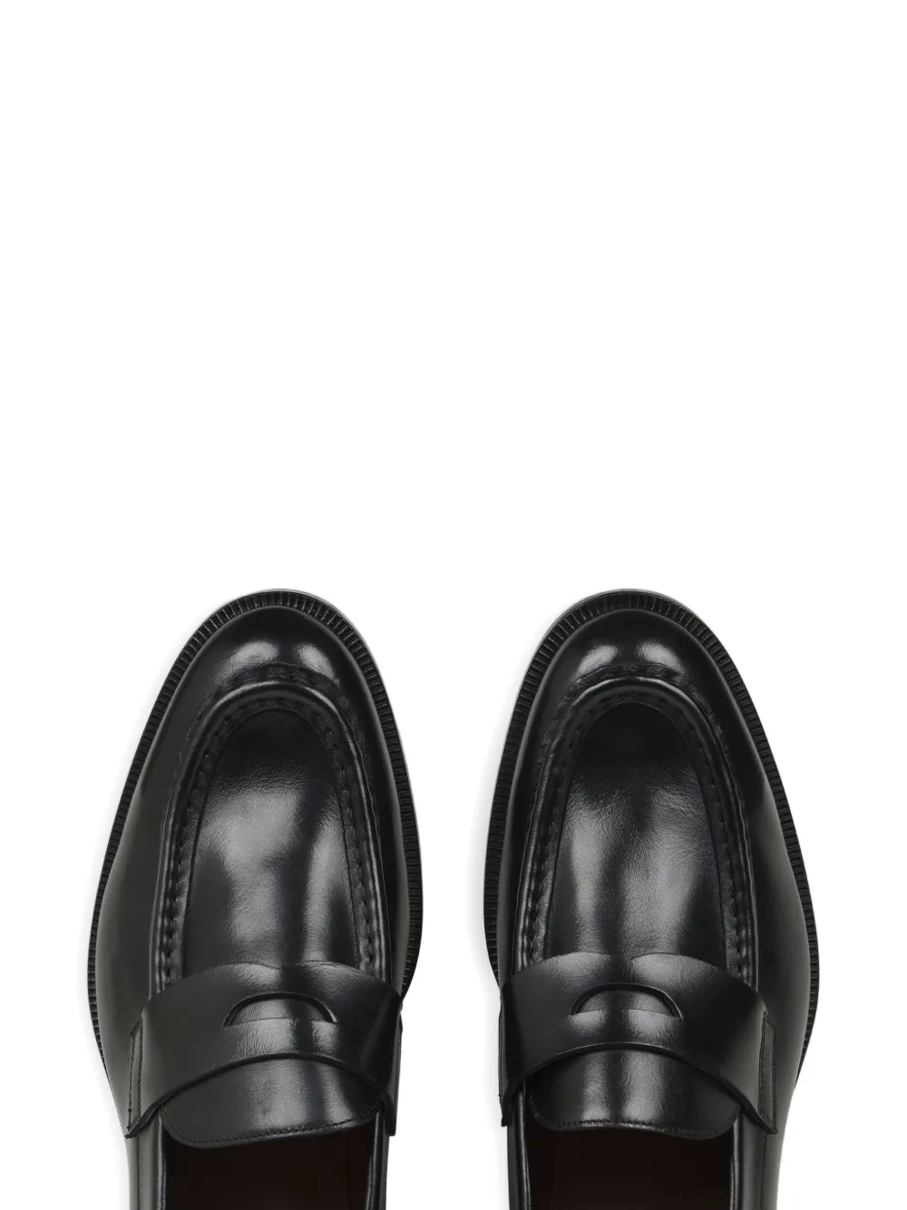 ETRO penny leather loafers Zwart