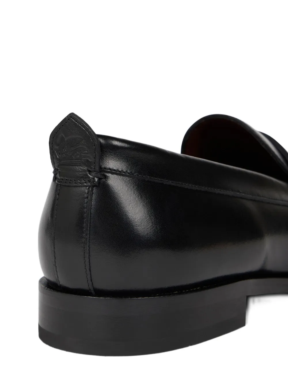 ETRO penny leather loafers Zwart