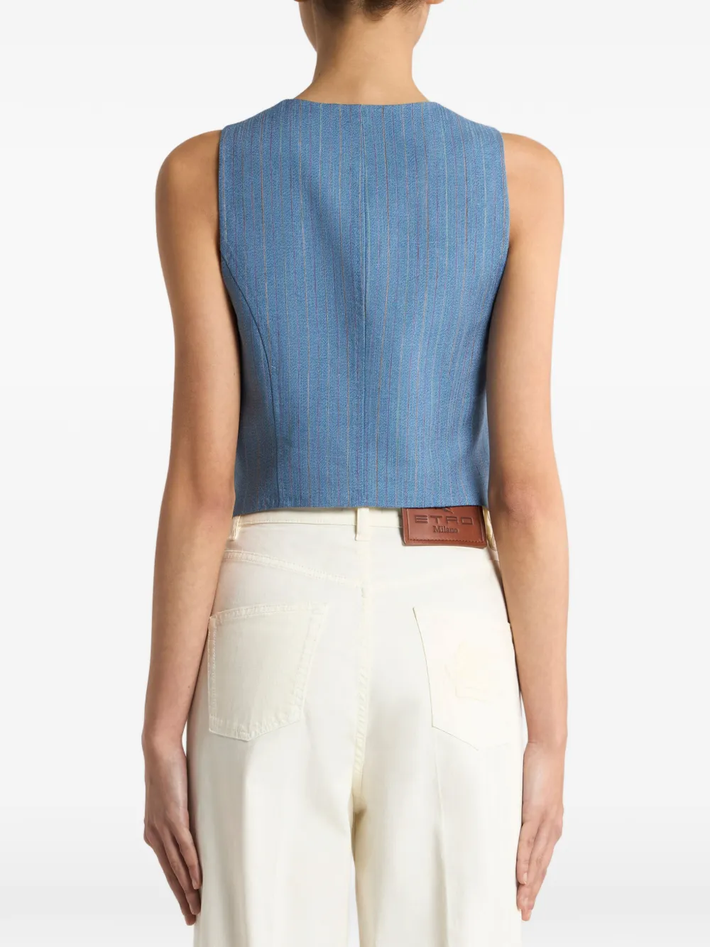 ETRO Gestreept gilet met knopen Blauw