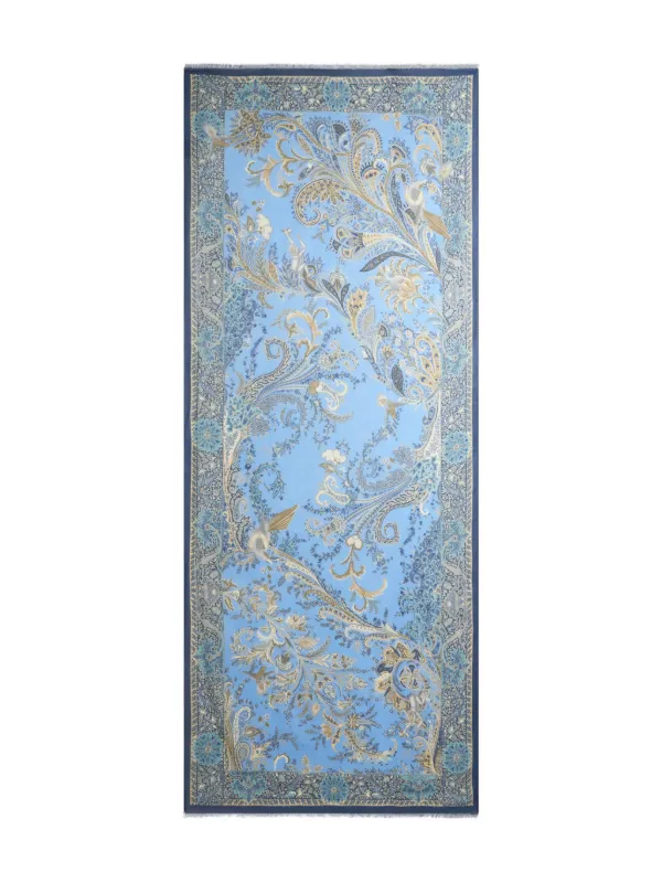 Etro Paisley-pattern Scarf in Blue