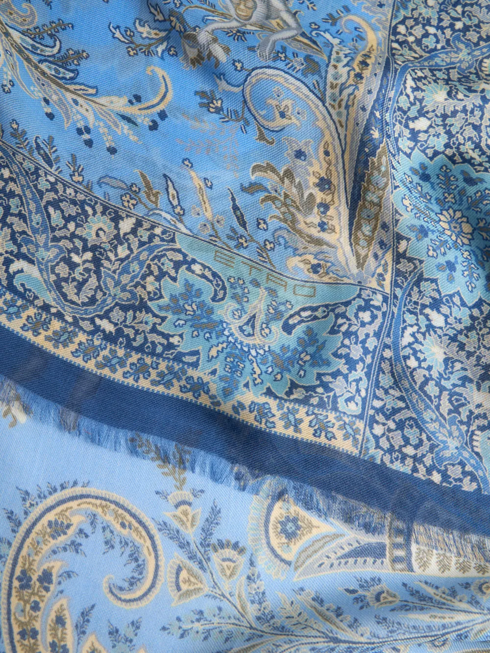 ETRO paisley-pattern scarf - Blauw