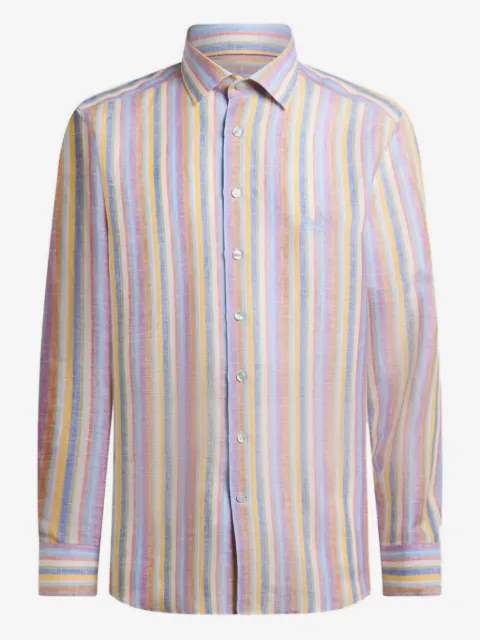 ETRO multicoloured striped linen shirt