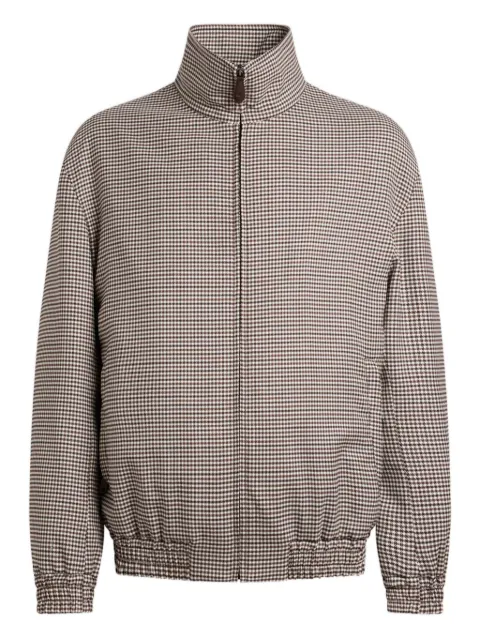 ETRO checked high-neck bomber jacket