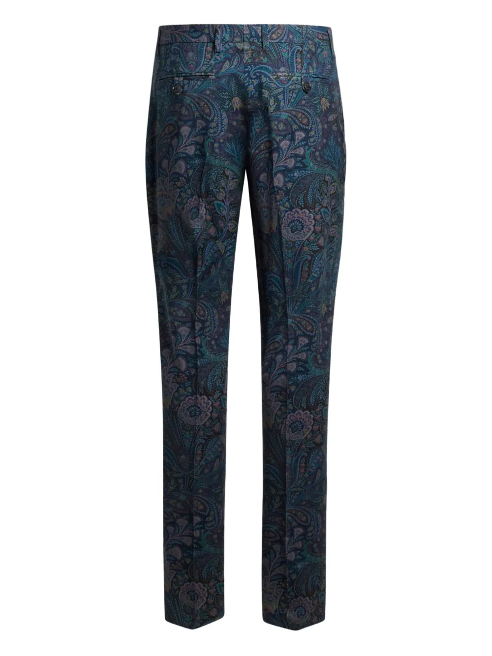 ETRO tailored floral-motif trousers - Blauw
