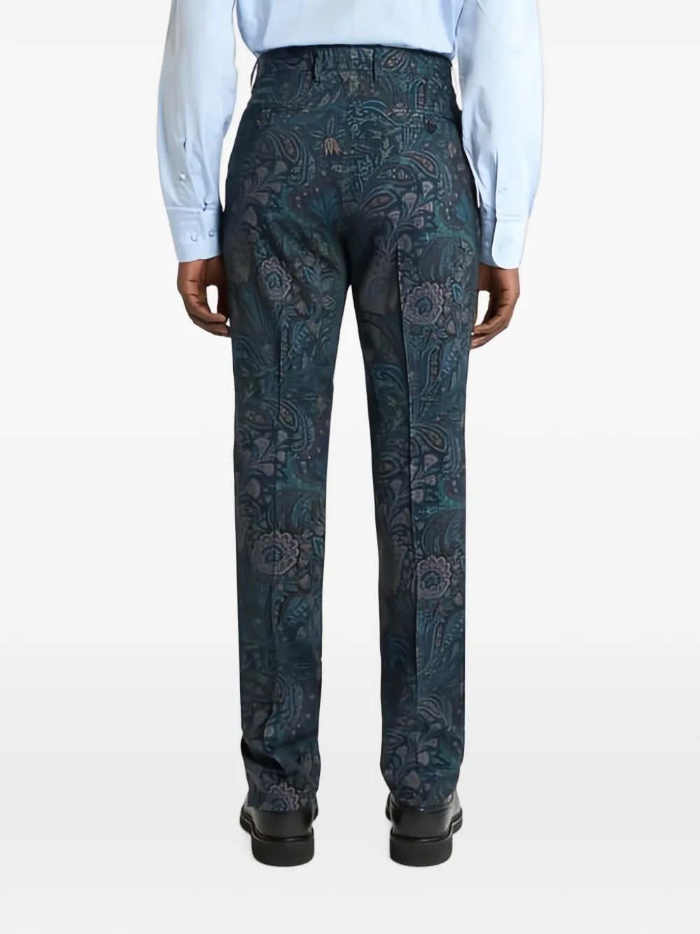 ETRO Pantalon met bloemenpatroon Blauw