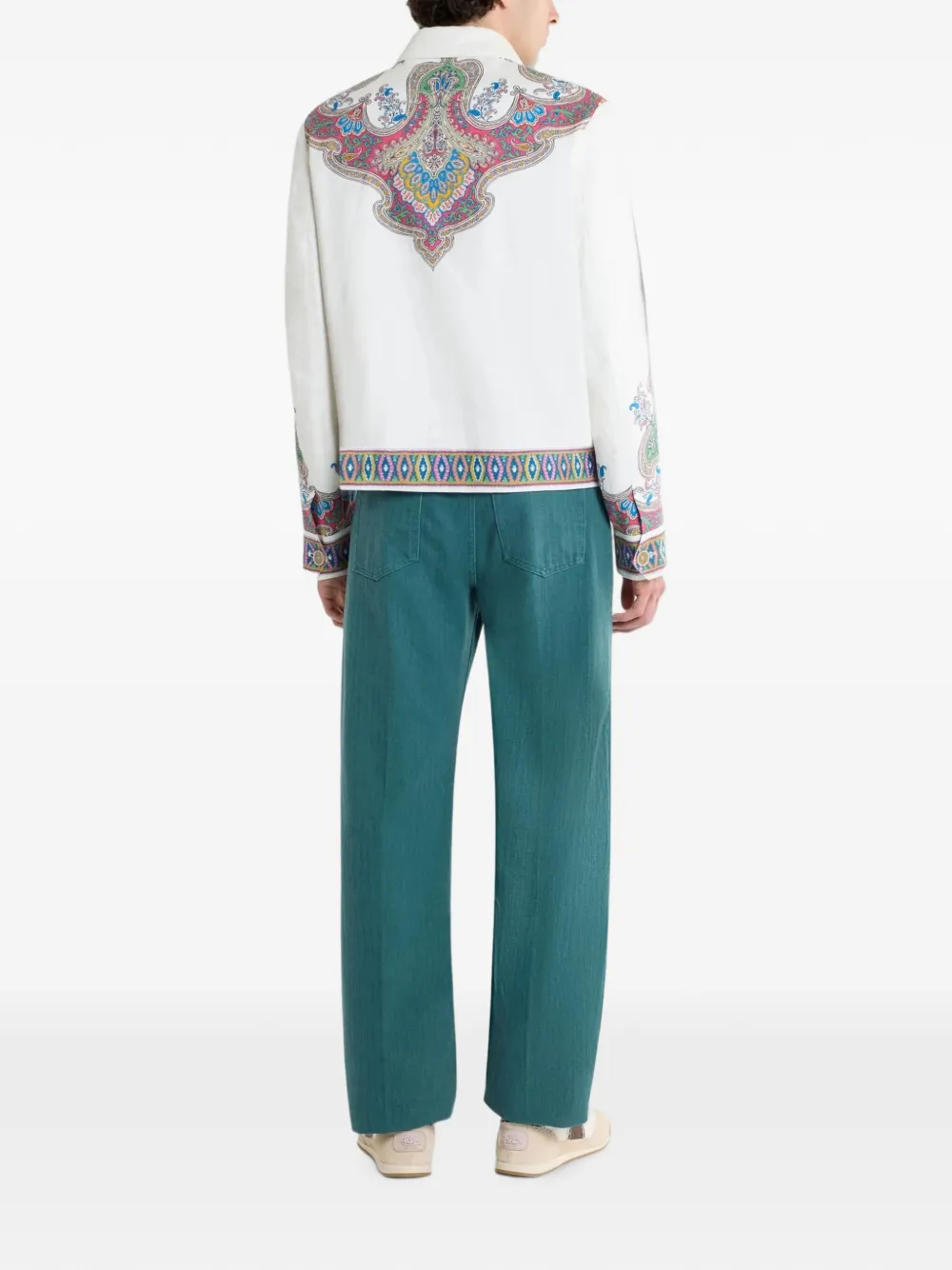 ETRO Linnen bomberjack met paisley-print Wit