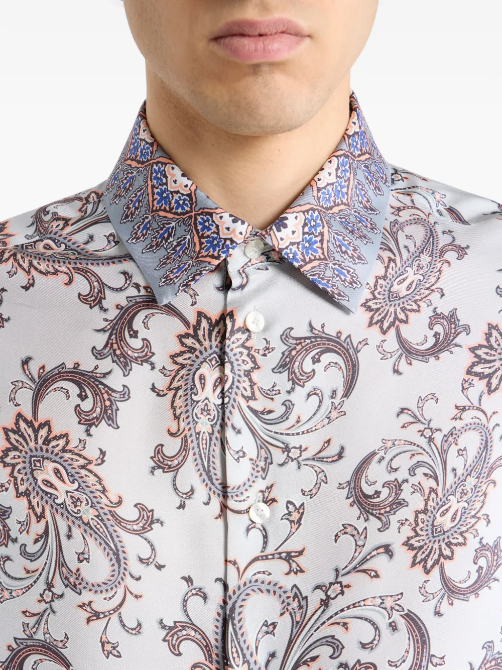 ETRO Overhemd met paisley-print Grijs