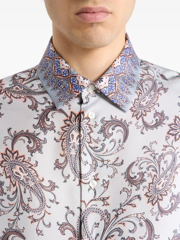 ETRO ペイズリーシャツ | グレー | FARFETCH JP