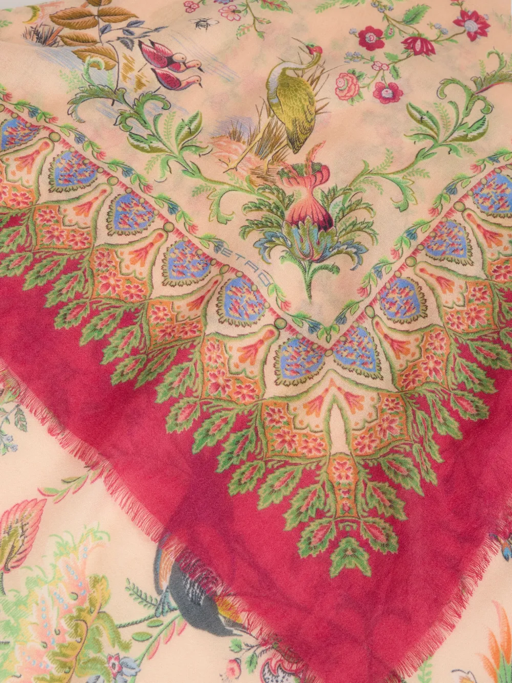 ETRO Sjaal met bloemenprint - Beige